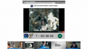 Un momento della diretta AstronautiCAST del lancio di Parmitano