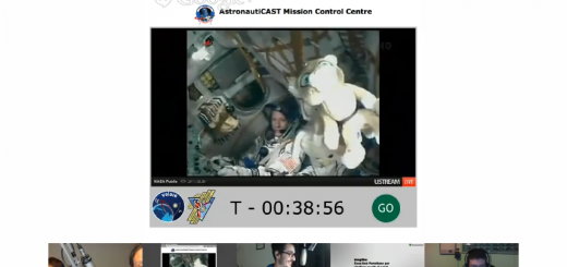 Un momento della diretta AstronautiCAST del lancio di Parmitano